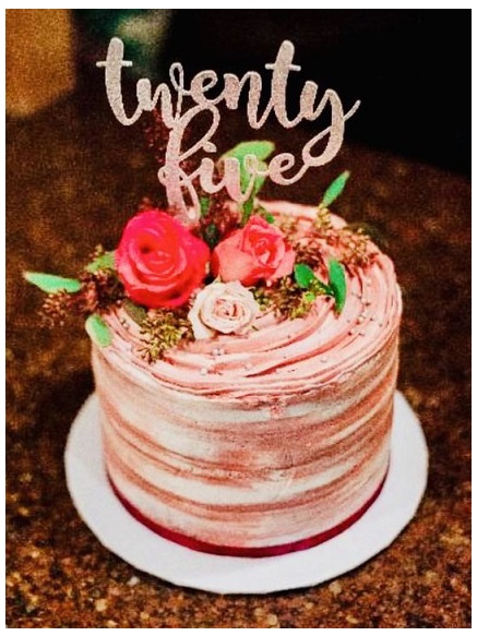 Simple 25th Birthday Cake
