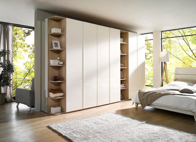 Beige Colored Wardrobe Design