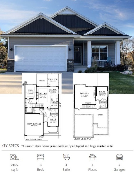 Sophisticated Small Ranch-type House Layout
