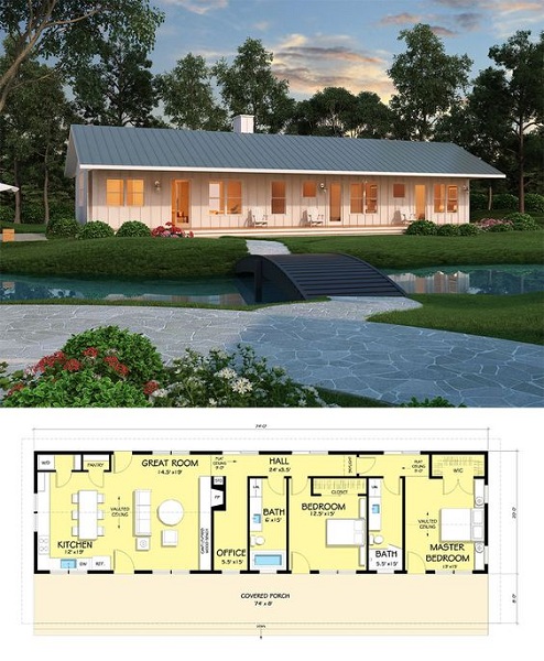 Single Story Ranch Style House With Sophisticated Exteriors