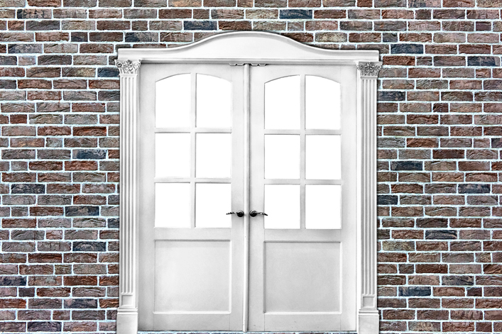 All White Double Door