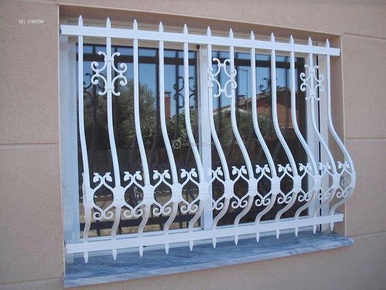 White Window Grill Design