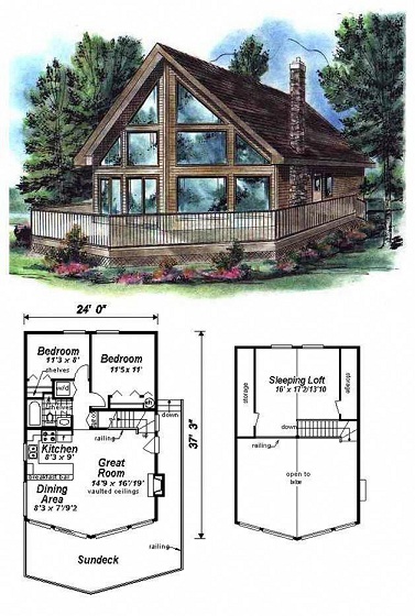 A Serene A-Frame House Design