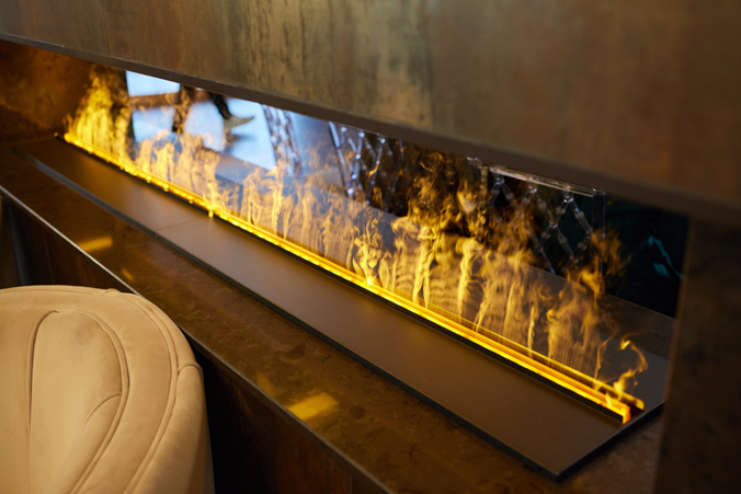 Electric Log Fireplace Idea