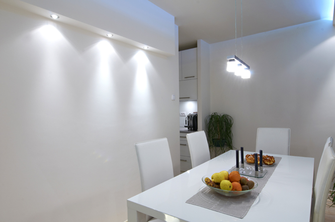 All White Dining Room