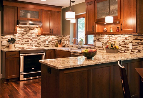 Faux Exposed Brick Tiles for Kitchen