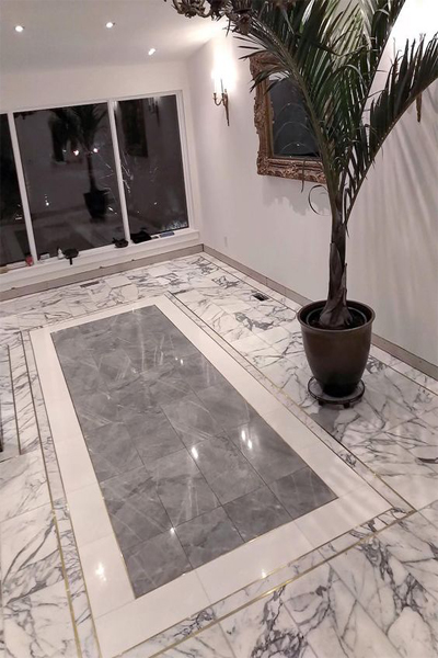 Marble Floor Border Design For A Contemporary Edge