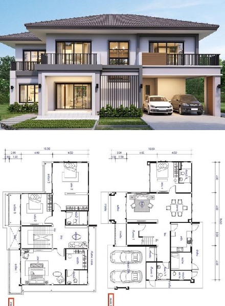 Modern European-style Villa House Plans