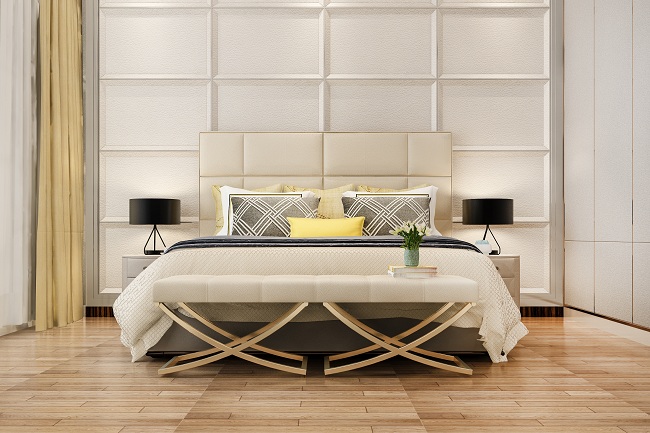 Classy Wall Tiles Design For Indian Bedroom