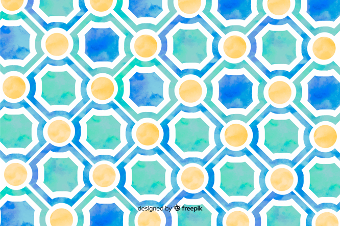 Watercolor Mosaic Background