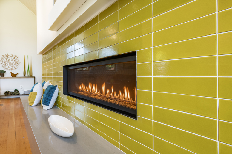 Rectangular Fireplace Tile Idea