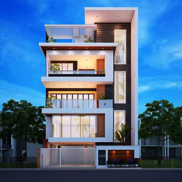 Ultra-Modern G+2 Elevation