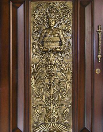 Metal Work Pooja Door Design