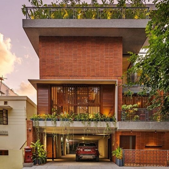 Exposed Brick G 2 House Elevation Designs