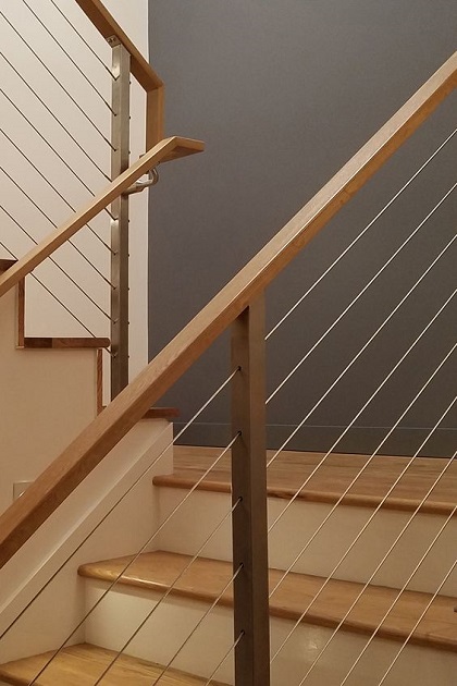 Wooden Steel Railing Design