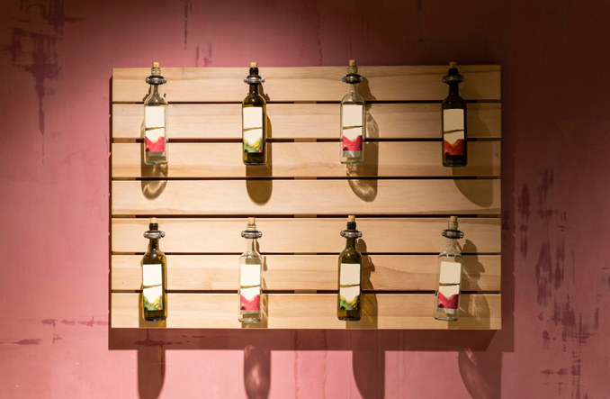 Modern Wall Mounted Wine Bottle Holder