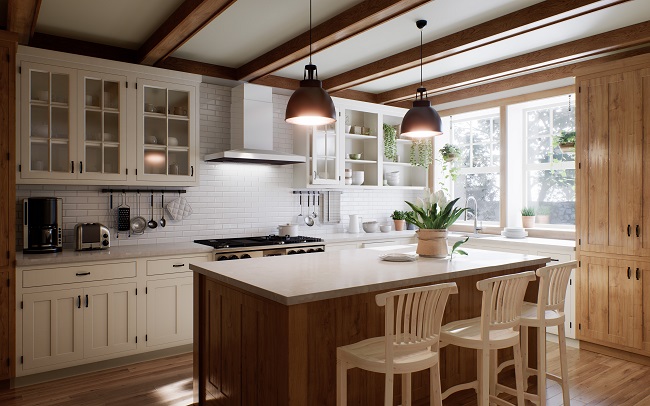 Large Kitchen Design in U-shape