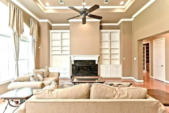 False Ceiling Designs for Drawing Room with Fan