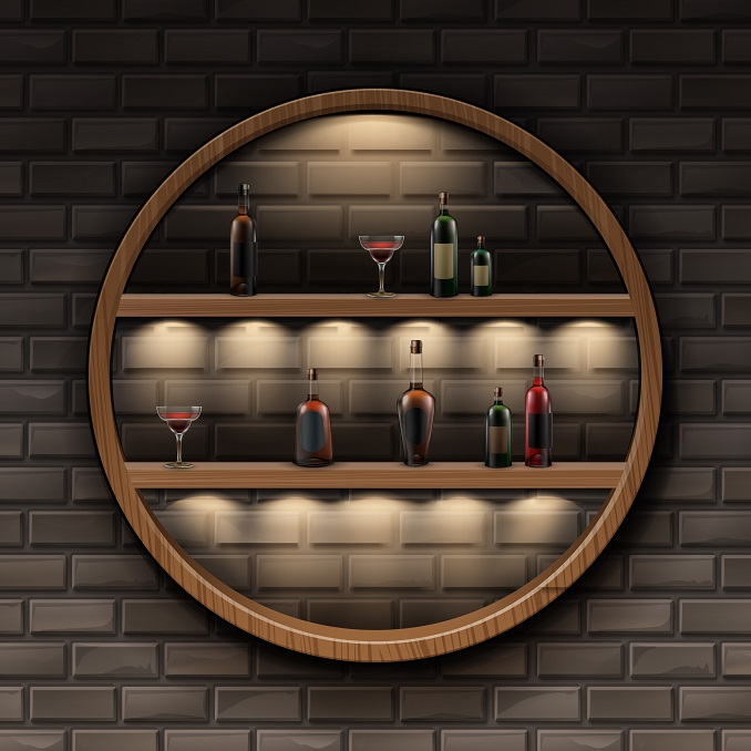 Round Wooden Shelves