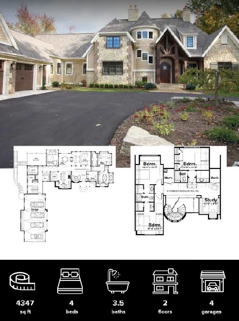 Luxurious European Home Plan
