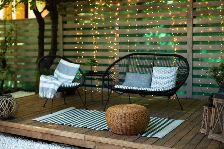 Veranda With Plants And Soft Light