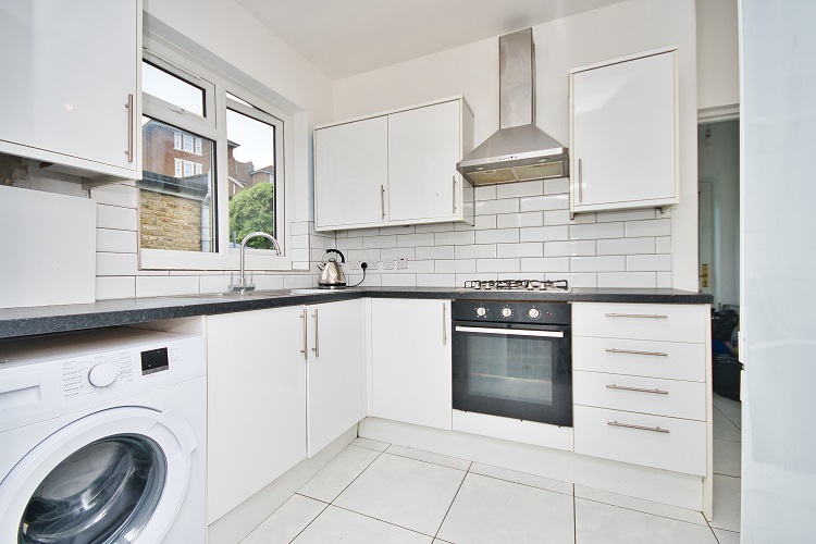 White Finish L-shaped Design