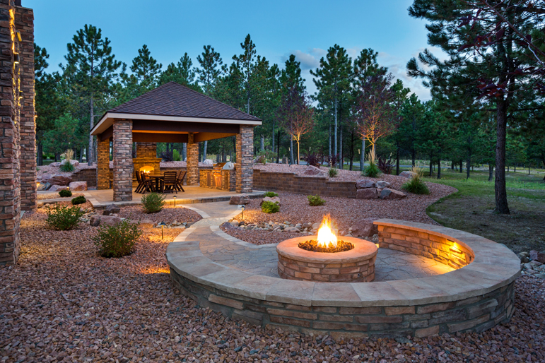 Fireplace At A Patio