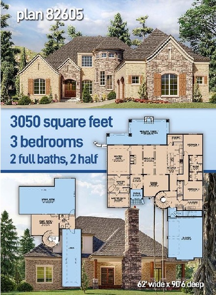 European-style Cottage House Plans