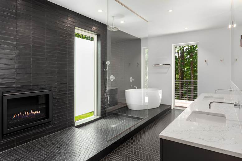 Elegant Fireplace Tile Idea