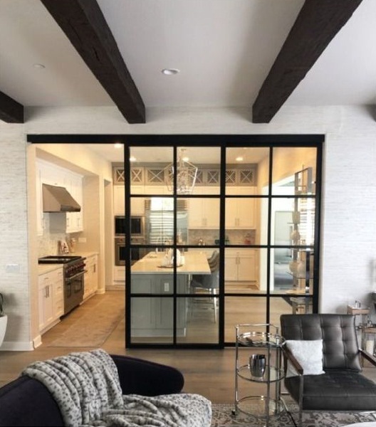 Kitchen and Living Room Divider Idea