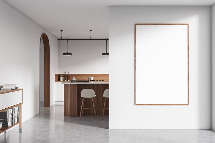 White Kitchen Wall Partition