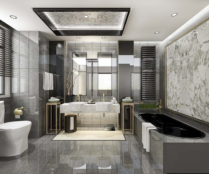 Contemporary Small Bathroom Ceiling Design