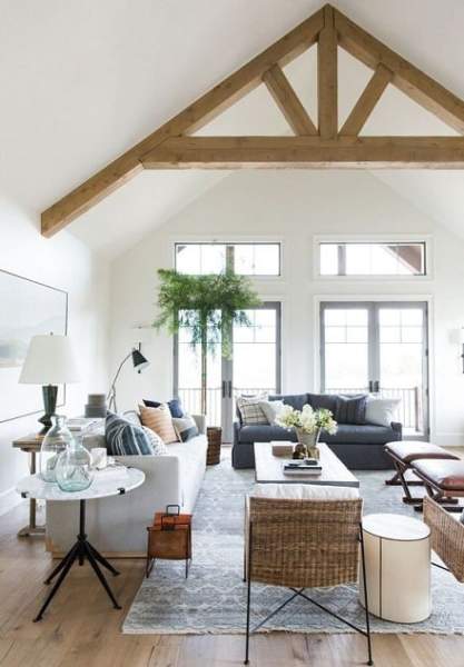 Vaulted Ceiling Design For Living Room
