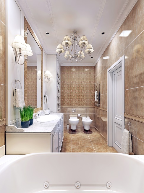Classic Bathroom Ceiling Elegance