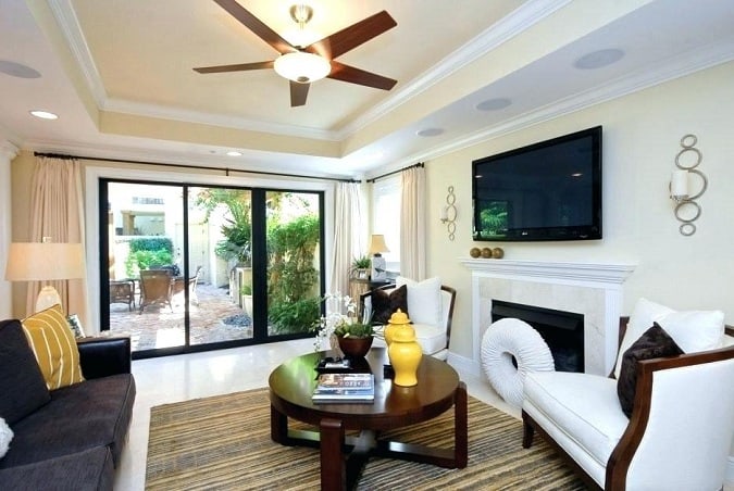 False Ceiling Designs For Living Room With Fan