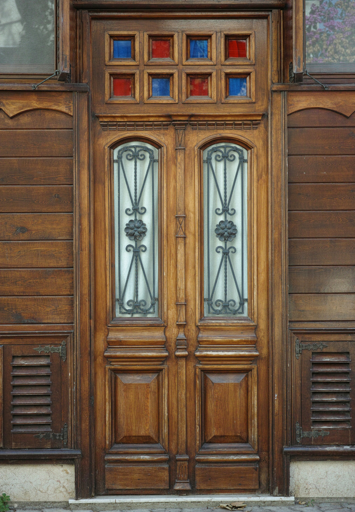 Vibrant Wooden Double Door