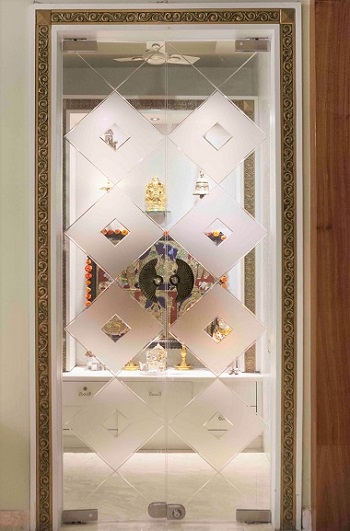 Pooja Room Door Designs With Glass