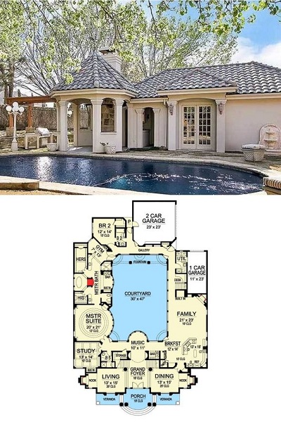 Grand European-style Large Home Plan
