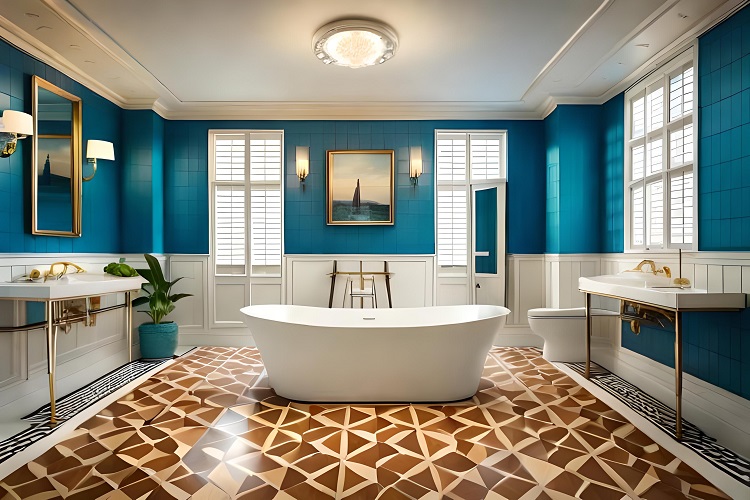 Simple Bathroom Ceiling Bright & Airy