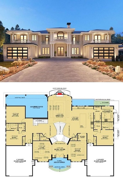 Contemporary Modern European Style House Plan