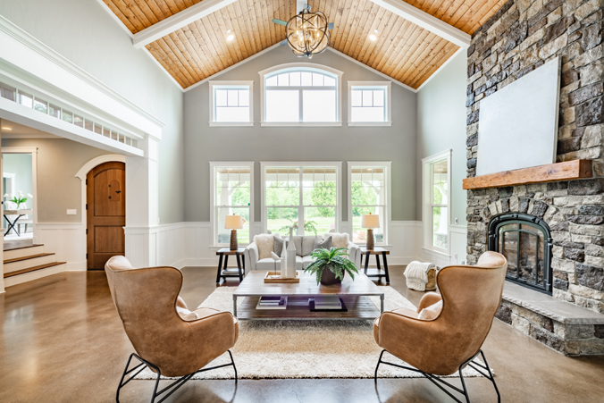 Stone Fireplace