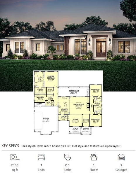 Luxury Spacious Ranch House Plan