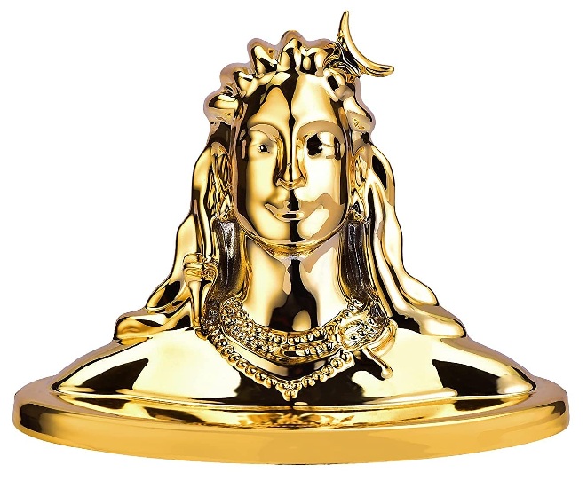 Rhymestore Adiyogi Shiva Statue for Car Dashboard