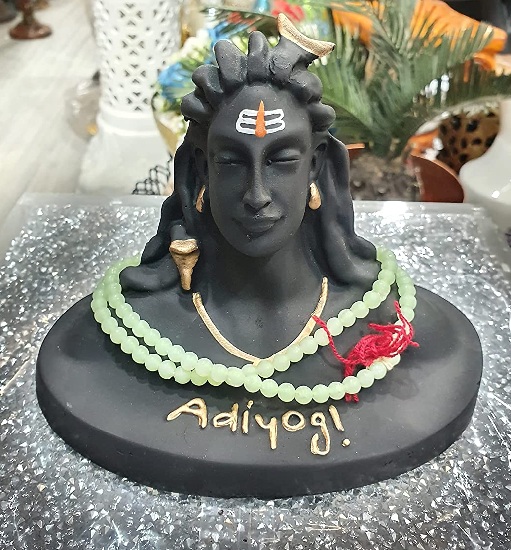 UPHAAR Adiyogi Shiv Bholenath Statue with Glowing Radium Mala