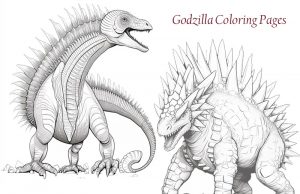 Godzilla Coloring Pages: 15 Sheets to Unwind with Monsters